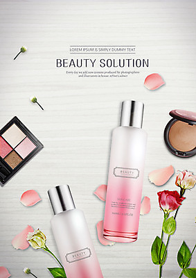 PSD 편집이미지 꽃잎 꽃 사람없음 뷰티 장미 화장품 아이섀도 스킨로션 이미지편집 식물 파일형식