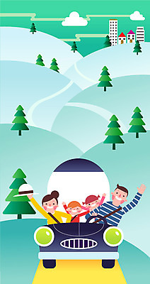 나무 구름 여자 남자 길 어린이 여행 일러스트 가족 자동차 휴가 가족여행 앉기 여러명 상반신 성인 건물 운전 즐거움 동산 국내일러스트 AI파일 자연요소 식물 건축물 감정 육상교통 다수 관계 모션 사람 파일형식 벡터