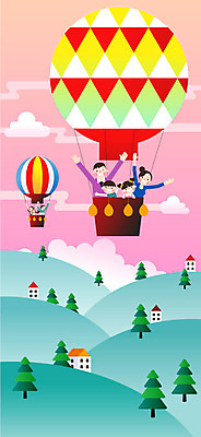 나무 여자 남자 어린이 여행 일러스트 가족 하늘 휴가 가족여행 주택 서기 여러명 상반신 성인 열기구 언덕 즐거움 국내일러스트 AI파일 식물 감정 다수 관계 항공교통 모션 사람 건물 파일형식 벡터