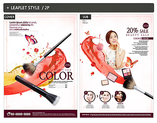 서양인 외국인 템플릿 여자 ZIP 포스터 나비 팜플렛 여러명 20대 성인 뷰티 세일 화장품 한국인 전단템플릿 전단 아이섀도 메이크업브러쉬 성인여자만 인디자인 INDD 이미지템플릿 다수 곤충 사람 동양인 인종 청년 붓 홍보물 여자만 성인만 파일형식