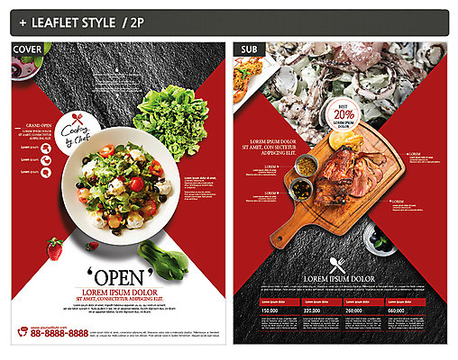 템플릿 ZIP 포스터 과일 서양음식 육류 팜플렛 사람없음 샐러드 전단템플릿 전단 인디자인 INDD 이미지템플릿 음식 식재료 홍보물 파일형식