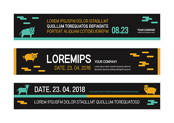도형 동물 템플릿 배너템플릿 가로배너 사각프레임 사람없음 현수막 양 돼지 소 코뿔소 배너세트 AI파일 배너 포유류 프레임 가로 세트 사각형 파일형식 벡터