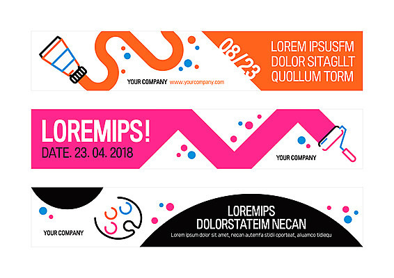 도형 템플릿 배너템플릿 가로배너 사각프레임 미술 사람없음 물감 현수막 원형 팔레트 페인트롤러 배너세트 AI파일 배너 문화예술 프레임 가로 세트 사각형 미술도구 파일형식 벡터