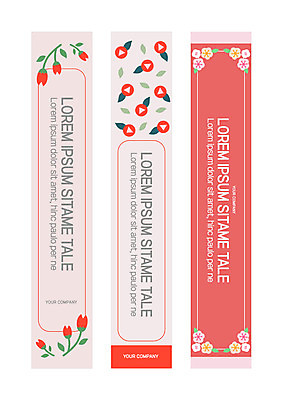템플릿 배너템플릿 꽃 세로배너 꽃백그라운드 사각프레임 사람없음 현수막 배너세트 AI파일 식물 배너 백그라운드 프레임 세로 세트 사각형 파일형식 벡터