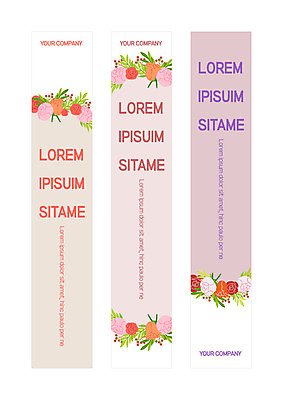 템플릿 배너템플릿 꽃 세로배너 꽃백그라운드 사각프레임 사람없음 장미 현수막 배너세트 AI파일 식물 배너 백그라운드 프레임 세로 세트 사각형 파일형식 벡터