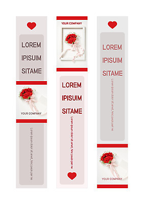 템플릿 배너템플릿 세로배너 부케 결혼 사각프레임 사람없음 현수막 하트 배너세트 AI파일 모양 배너 꽃다발 프레임 이벤트 세로 세트 사각형 파일형식 벡터