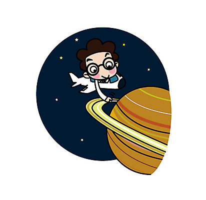 캐릭터 남자 별 스티커 일러스트 직업캐릭터 실험 한명 상반신 성인 행성 우주선 과학자 일러캐릭터 AI파일 자연요소 직업 1 과학 사람 우주 학자 파일형식 벡터