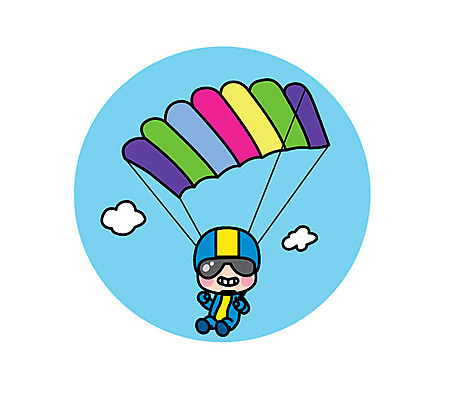 전신 구름 캐릭터 남자 스티커 일러스트 직업캐릭터 한명 성인 컬러풀 과학자 낙하산 일러캐릭터 AI파일 자연요소 직업 1 컬러 과학 사람 학자 파일형식 벡터