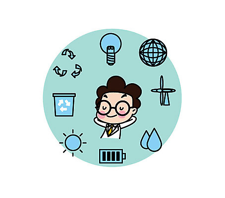 캐릭터 남자 스티커 생각 일러스트 전구 직업캐릭터 한명 상반신 성인 태양 재활용 물방울 과학자 고민 베터리 에너지원 일러캐릭터 AI파일 자연요소 직업 1 감정 과학 사람 친환경 학자 파일형식 벡터