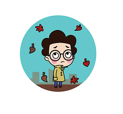 전신 캐릭터 남자 스티커 낙엽 일러스트 직업캐릭터 한명 서기 성인 가을 고독 과학자 일러캐릭터 AI파일 직업 1 계절 감정 과학 잎 모션 사람 학자 파일형식 벡터