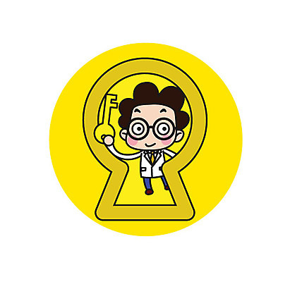 전신 캐릭터 남자 스티커 일러스트 열쇠 직업캐릭터 한명 서기 들기 성인 과학자 열쇠구멍 일러캐릭터 AI파일 직업 1 과학 모션 사람 학자 파일형식 벡터