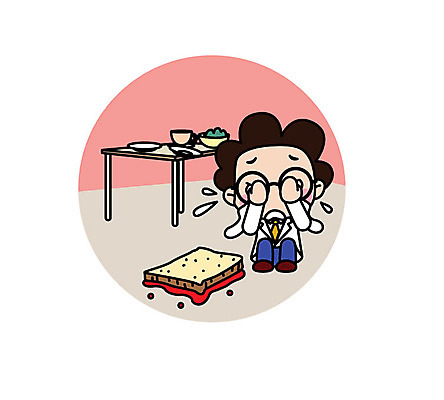 전신 캐릭터 남자 스티커 일러스트 직업캐릭터 한명 앉기 성인 슬픔 떨어짐 식빵 과학자 눈물 일러캐릭터 AI파일 직업 1 감정 빵 과학 컨셉 모션 사람 학자 파일형식 벡터