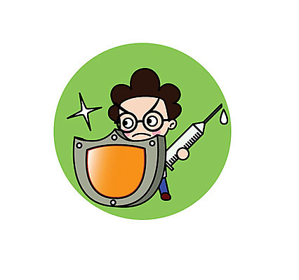 전신 캐릭터 남자 스티커 일러스트 직업캐릭터 주사기 한명 서기 성인 과학자 방패 백신 일러캐릭터 AI파일 직업 1 과학 의학 의료기기 모션 사람 학자 파일형식 벡터