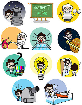 캐릭터 남자 스티커 일러스트 전구 불 직업캐릭터 실험 여러명 성인 세트 거울 행성 과학자 반도체 첨성대 천체망원경 일러캐릭터 AI파일 자연요소 직업 과학 다수 사람 우주 망원경 경주_경상북도 국보 학자 파일형식 벡터
