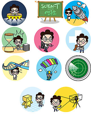 캐릭터 남자 스티커 일러스트 직업캐릭터 여러명 성인 빛 세트 카메라 로켓 강아지 DNA 로봇 과학자 모래시계 낙하산 레이더 일러캐릭터 AI파일 직업 모래 시계 과학 다수 사람 전자제품 반려동물 개 생명공학 학자 파일형식 벡터