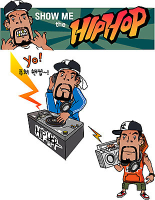 전신 남자 음악 음향기기 일러스트 직업캐릭터 힙합 상반신 성인 세명 공연 가수 레코드 턴테이블 힙합가수 허세 일러캐릭터 AI파일 직업 캐릭터 컨셉 문화예술 사람 이벤트 전자제품 음악가 음반 파일형식 벡터