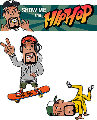 전신 남자 음악 일러스트 직업캐릭터 힙합 서기 성인 세명 가수 춤 스케이트보드 비보이 힙합가수 허세 일러캐릭터 AI파일 직업 캐릭터 컨셉 모션 문화예술 사람 음악가 보드_스포츠 파일형식 벡터