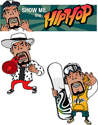 전신 남자 음악 일러스트 직업캐릭터 힙합 서기 들기 성인 세명 확성기 가수 스노우보드 힙합가수 허세 일러캐릭터 AI파일 직업 캐릭터 컨셉 모션 문화예술 사람 음악가 보드_스포츠 파일형식 벡터