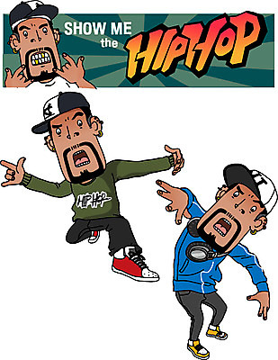 전신 남자 음악 일러스트 직업캐릭터 힙합 서기 성인 세명 가수 춤 비보이 힙합가수 허세 일러캐릭터 AI파일 직업 캐릭터 컨셉 모션 문화예술 사람 음악가 파일형식 벡터