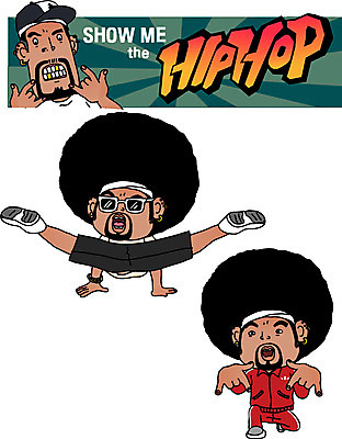 전신 남자 음악 일러스트 직업캐릭터 힙합 성인 세명 가수 춤 비보이 힙합가수 허세 일러캐릭터 AI파일 직업 캐릭터 컨셉 문화예술 사람 음악가 파일형식 벡터