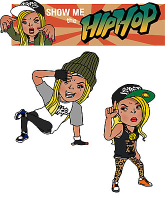 전신 여자 음악 일러스트 직업캐릭터 힙합 서기 성인 세명 가수 춤 비보이 힙합가수 허세 일러캐릭터 AI파일 직업 캐릭터 컨셉 모션 문화예술 사람 음악가 파일형식 벡터