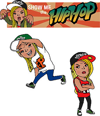 전신 여자 음악 일러스트 직업캐릭터 힙합 서기 성인 세명 가수 춤 비보이 힙합가수 허세 일러캐릭터 AI파일 직업 캐릭터 컨셉 모션 문화예술 사람 음악가 파일형식 벡터