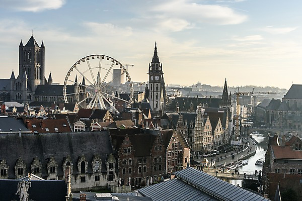 포토 JPG 주간 해외풍경 유럽 고건축 유럽풍경 하늘 풍경 사람없음 야외 건물 관광지 강 시계탑 벨기에 대관람차 국내포토 자연요소 해외 건축물 나라 여행 탑 놀이기구 서유럽 파일형식