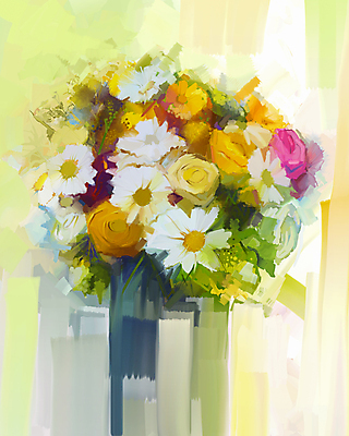 JPG 해외이미지 꽃 일러스트 사람없음 그림 손그림 유화 해외202004 해외일러스트 식물 미술 파일형식 이미지허브