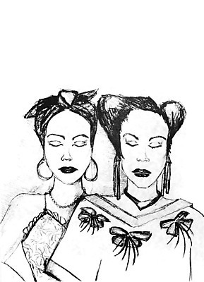 포토 JPG 해외이미지 모델 여자 얼굴 미술 사람 사람없음 연필 유행 검은색 회색 흰색 스케치 그림 해외202004 해외포토 컬러 문화예술 학용품 신체부위 필기구 파일형식 이미지허브