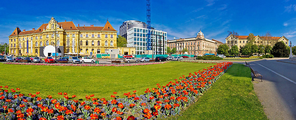 포토 JPG 해외이미지 식물 공원 꽃 유럽 건축양식 자연 하늘 파노라마 풍경 사람없음 건물 빨간색 초록색 파란색 컬러풀 노란색 환경 정원 튤립 도시 센터 도심 그림 대학교 박물관 정사각형 장면 지역 타운 크로아티아 일반 내추럴 자그레브 해외202004 해외포토 도형 건축물 공공시설 건축 나라 컬러 학교 촬영기법 생태계 파일형식 이미지허브