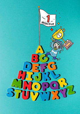 학생 알파벳 교육 남자 학사모 포토일러 영어교육 한명 깃발 우승 트로피 이미지편집 AI파일 편집이미지 모자_잡화 1 영어 졸업 사람 최고 상_우승 파일형식 벡터