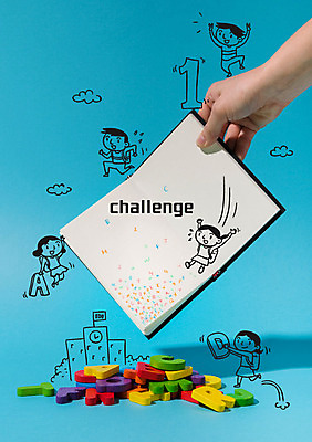 구름 학생 손 알파벳 여자 교육 남자 어린이 학교 포토일러 영어교육 여러명 책 블록 도전 이미지편집 AI파일 자연요소 편집이미지 영어 다수 사람 신체부위 파일형식 벡터