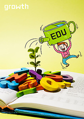 알파벳 교육 남자 어린이 포토일러 영어교육 한명 책 새싹 블록 물뿌리개 성장 물주기 이미지편집 AI파일 식물 편집이미지 1 영어 모션 사람 파일형식 벡터