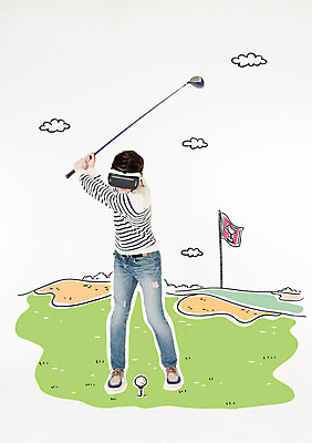 전신 구름 남자 골프 골프장 포토일러 골프공 한명 서기 성인 골프채 한국인 깃발 스윙 스마트 3D안경 가상현실 VR기기 이미지편집 AI파일 자연요소 편집이미지 1 안경 포즈 컨셉 공 스포츠시설 모션 골프용품 사람 동양인 구기 기계 파일형식 벡터