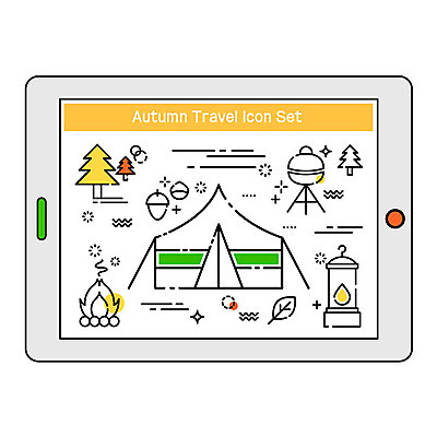 나무 여행 일러스트 나뭇잎 텐트 사람없음 태블릿 캠핑 가을 램프 모닥불 도토리 가을여행 국내일러스트 AI파일 식물 계절 잎 불 레저 조명 캠핑도구 전자제품 스마트기기 견과류 파일형식 벡터 가을_계절