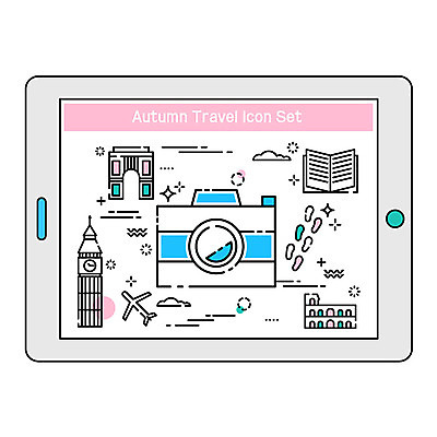 여행 일러스트 비행기 사람없음 책 태블릿 카메라 가을 발자국 콜로세움 개선문 빅벤 가을여행 국내일러스트 AI파일 계절 항공교통 자국 대중교통 전자제품 스마트기기 로마 시계탑 런던 파일형식 벡터 가을_계절