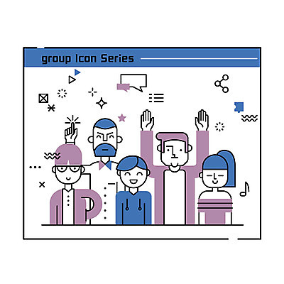 여자 남자 말풍선 음표 일러스트 여러명 만세 그룹 분자구조 국내일러스트 AI파일 기호 음악 다수 모션 사람 파일형식 벡터