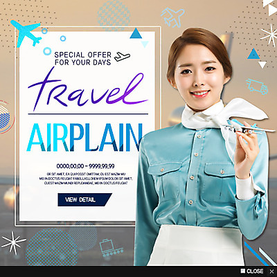 PSD 템플릿 여자 웹템플릿 비행기 팝업 이벤트팝업 웹팝업 한명 서기 웃음 들기 이벤트 상반신 20대 성인 앞모습 한국인 승무원 성인여자한명만 이미지템플릿 직업 1 뷰포인트 항공교통 모션 대중교통 표정 사람 동양인 청년 여자한명만 성인여자만 파일형식