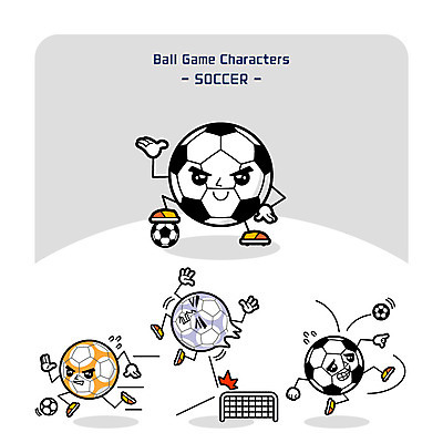 캐릭터 일러스트 축구공 사람없음 달리기 축구 골대 사물캐릭터 패스 펑크 일러캐릭터 AI파일 공 축구용품 모션 구기 파일형식 벡터