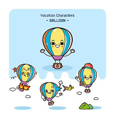 캐릭터 여행 일러스트 조류 불 산 사람없음 카메라 열기구 사물캐릭터 일러캐릭터 AI파일 자연요소 동물 항공교통 전자제품 파일형식 벡터