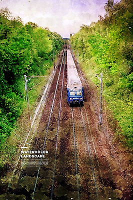 주간 PSD 나무 해외풍경 유럽 일러스트 수채화 풍경 사람없음 야외 기찻길 기차 프랑스 번짐 감성 철도의날 국내일러스트 자연요소 식물 해외 나라 육상교통 컨셉 대중교통 파일형식 법정기념일 효과