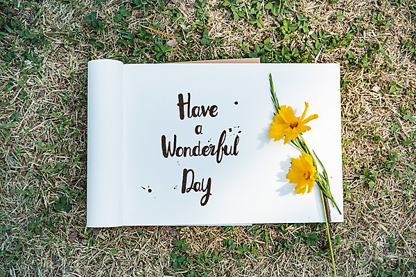 주간 PSD 편집이미지 꽃 캘리그라피 잔디 글자캘리그라피 사람없음 야외 공책 스케치북 목업 이미지편집 자연요소 식물 문구용품 학용품 파일형식