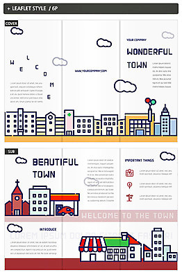 템플릿 표지디자인 표지 ZIP 내지 리플렛 3단접지 빌딩 팜플렛 사람없음 건물 교회 마을 인디자인 INDD 이미지템플릿 건축물 종교건축 파일형식