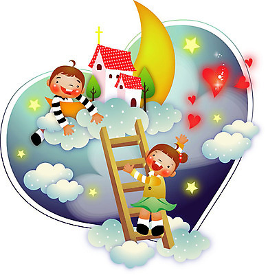 전신 구름 여자 남자 별 기독교 종교 어린이 일러스트 사다리 주택 사랑 웃음 두명 교회 성경 달 하트 국내일러스트 AI파일 자연요소 모양 감정 종교용품 종교건축 표정 사람 건물 도구 파일형식 벡터