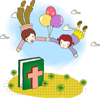 전신 구름 여자 남자 기독교 종교 어린이 십자가 일러스트 하늘 사랑 웃음 두명 성경 네잎클로버 클로버 풍선 국내일러스트 AI파일 자연요소 식물 감정 종교용품 표정 사람 파일형식 벡터