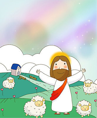 전신 구름 남자 기독교 종교 일러스트 사랑 한명 서기 초원 성인 교회 양 예수 국내일러스트 AI파일 자연요소 1 감정 포유류 종교건축 모션 사람 건물 신_종교 파일형식 벡터