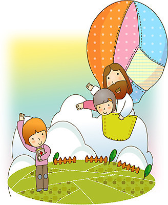 전신 구름 여자 남자 기독교 종교 어린이 일러스트 사랑 초원 상반신 성인 세명 울타리 성경 열기구 예수 국내일러스트 AI파일 자연요소 감정 종교용품 항공교통 사람 담장 신_종교 파일형식 벡터