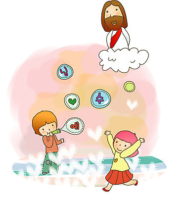 전신 구름 여자 남자 기독교 어린이 일러스트 사랑 상반신 성인 세명 하트 예수 비눗방울 풍선 국내일러스트 AI파일 자연요소 모양 감정 종교 사람 신_종교 파일형식 벡터
