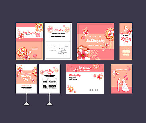템플릿 배너템플릿 꽃 신부 신랑 결혼 나뭇잎 이벤트 사람없음 세트 현수막 페이퍼아트 전단 청첩장 엽서 초대장 약도 소봉투 행사세트 행사템플릿 AI파일 식물 배너 잎 지도 편지봉투 카드_감사 편지 홍보물 파일형식 벡터
