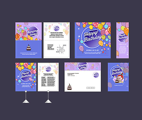 템플릿 배너템플릿 여자 한명 이벤트 상반신 세트 케이크 현수막 축하 생일 생일케이크 전단 엽서 초대장 풍선 약도 해피버스데이 소봉투 행사세트 행사템플릿 AI파일 1 배너 기념일 컨셉 지도 디저트 편지봉투 카드_감사 사람 편지 홍보물 파일형식 벡터